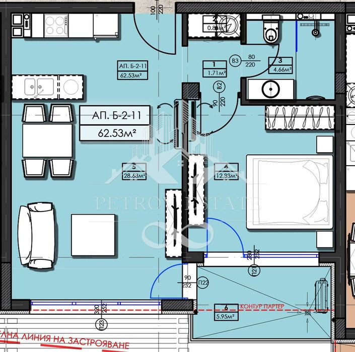 2-стаен в Пазарджик, област-гр.Велинград площ 72 цена 71700