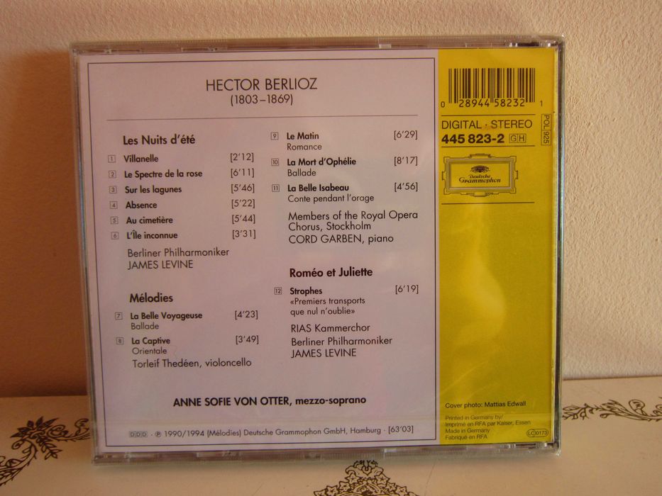 cd rar Anne Sofie Von Otter -Les Nuits D'Ete Berlioz,Germany 1994