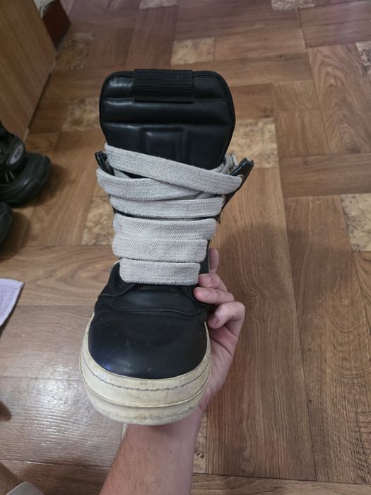 Rick Owens Geobasket Jumbo Laces High (100% Leather)