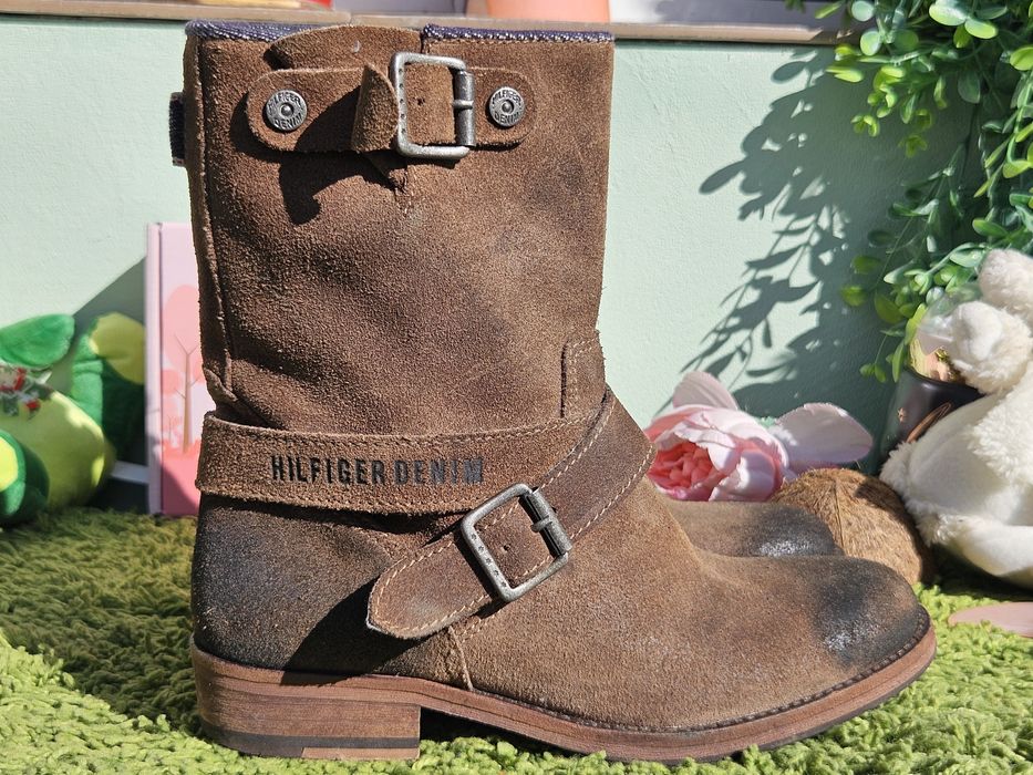 Tommy Hilfiger ботуши естествен велур N36