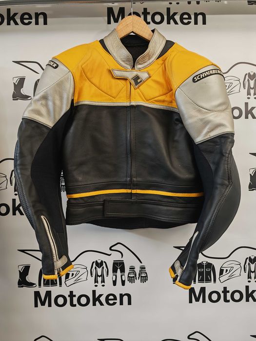 Costum moto piele dama cu cocoasa Schwabenleder marime M