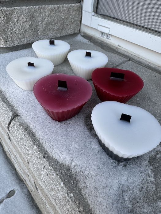 Свечи в виде сердец