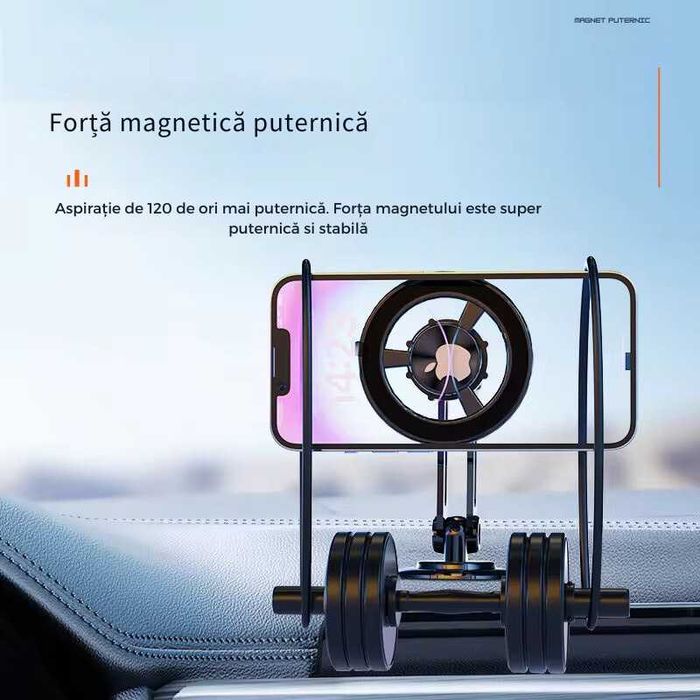Suport magnetic telefon MagSafe pt masina, cu rotatie 360, Universal