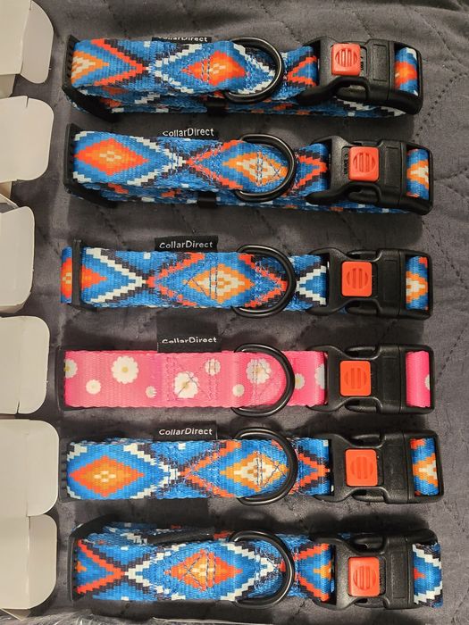 Zgarda pentru caini, ajustabila, cu imprimeuri unice, multicolor, Sefe