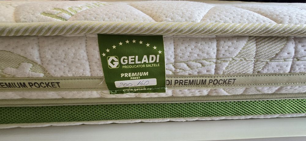 Pat dormitor 140+saltea Premium 28 cm