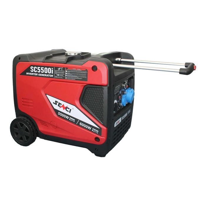Generator de curenti digilat de tip inverter SENCI SC5500iE putere maxima 6.0 kW 230V pornire electrica insonorizat, mortor benzina cu ATS