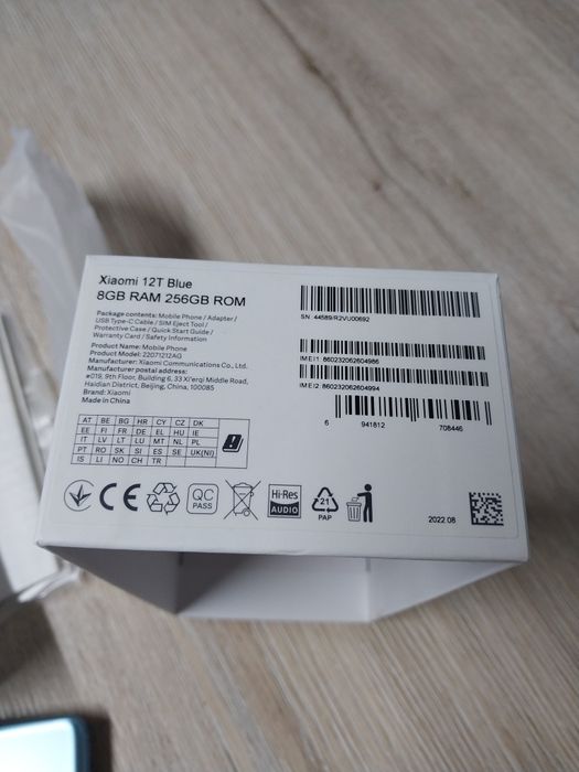 Xiaomi 12T blue 256.