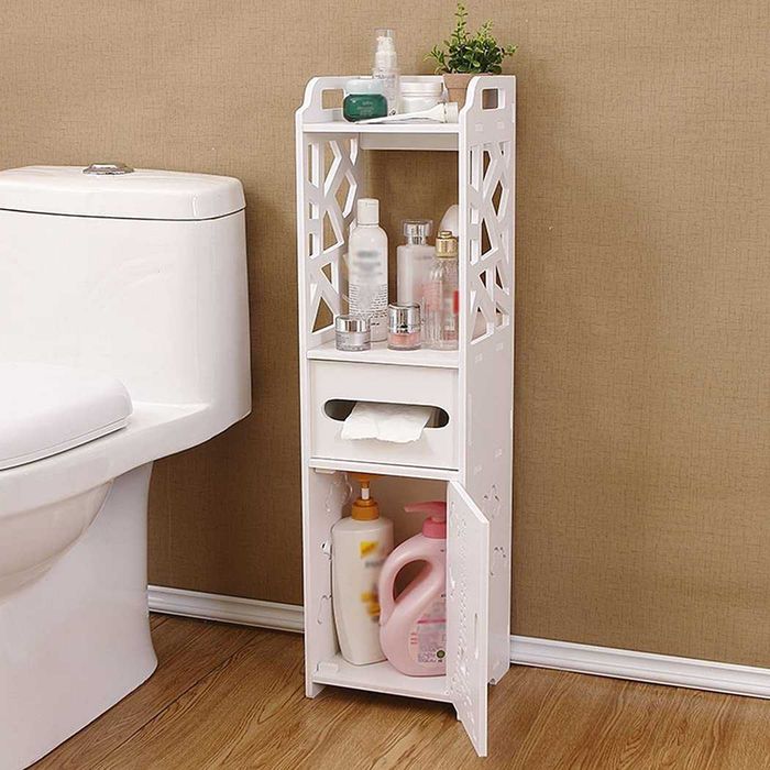 Универсальный узкий шкаф для ванной комнаты