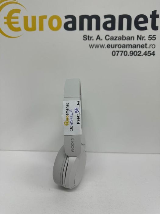 Casti SONY WH-CH520W, Bluetooth, On-Ear, Microfon, alb -I-