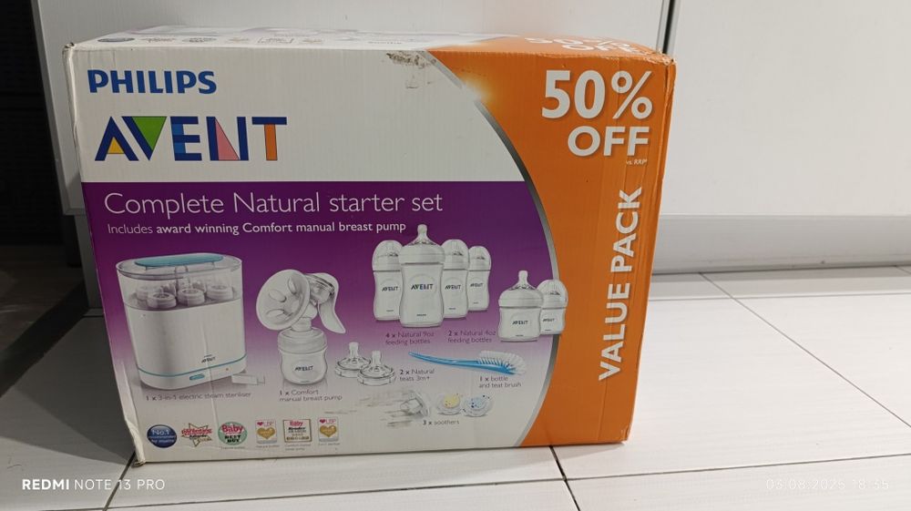 Philips Avent Комплект - ръчна помпа за кърма със стерилизатор