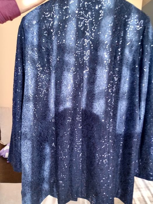 Синьо дамско сако