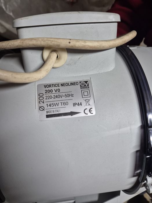 Ventilator in linie de tubulatura Vortice 200 v0