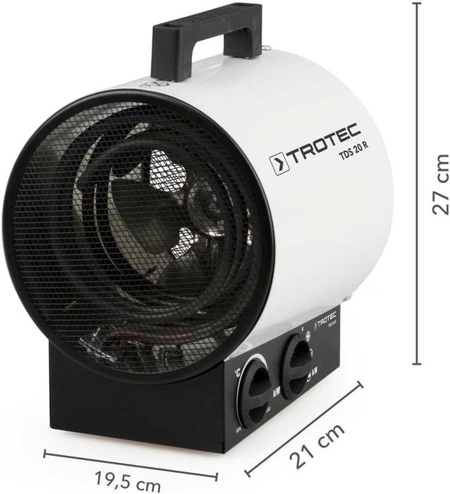 Електрически калорифер Trotec TDS 20 R, 3000 W, 411 м³/ч, с термостат