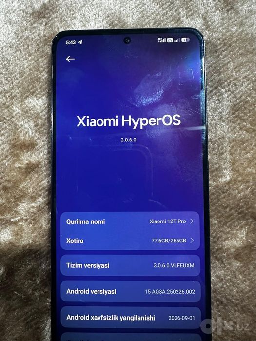 Xiaomi 12t pro 8/256