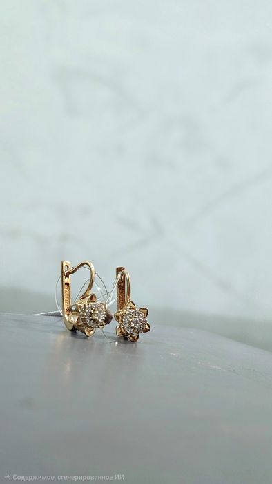 Серьги золотые Россия