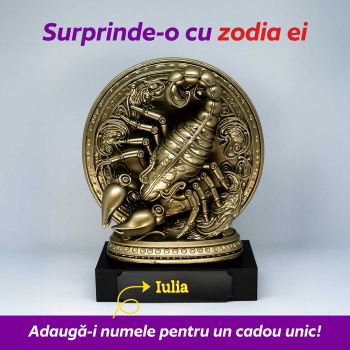 Statueta Zodie Cadou Leu Rac Taur Balanta Fecioara Pesti Berbec Gemeni