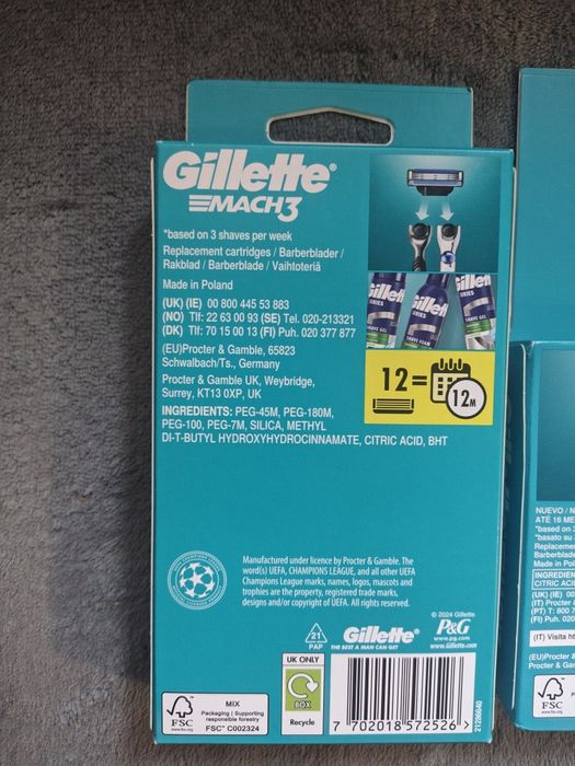 Rezerve / Lame Gillette Mach 3
