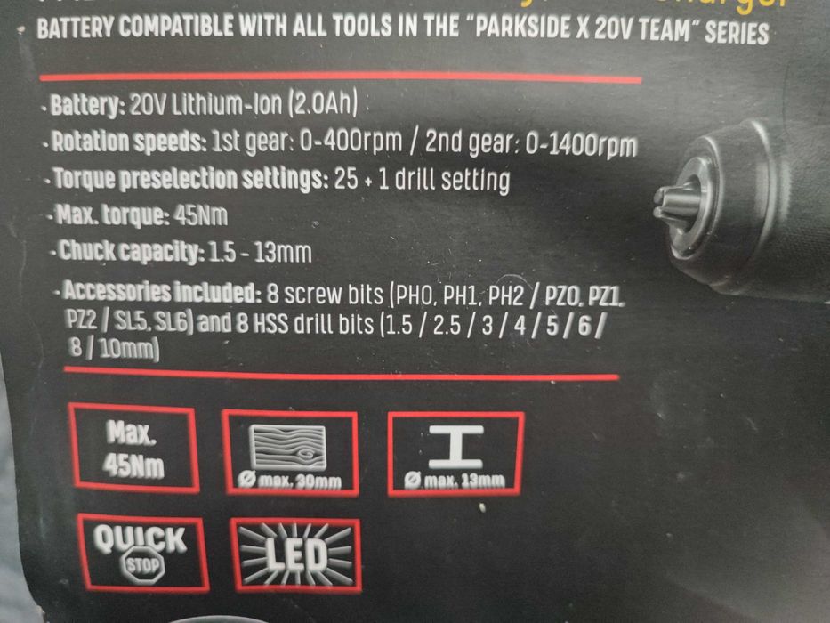 Ударо пробивен винтоверт Parkside.