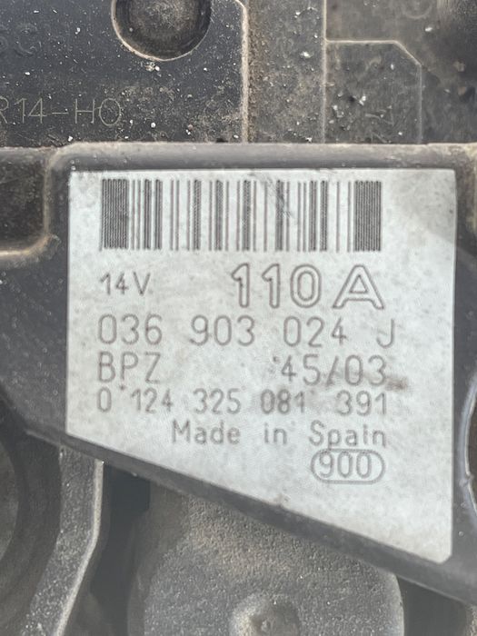 Alternator Volkswagen Golf V 1K1 2003 - 2009 1.4B 036903024J