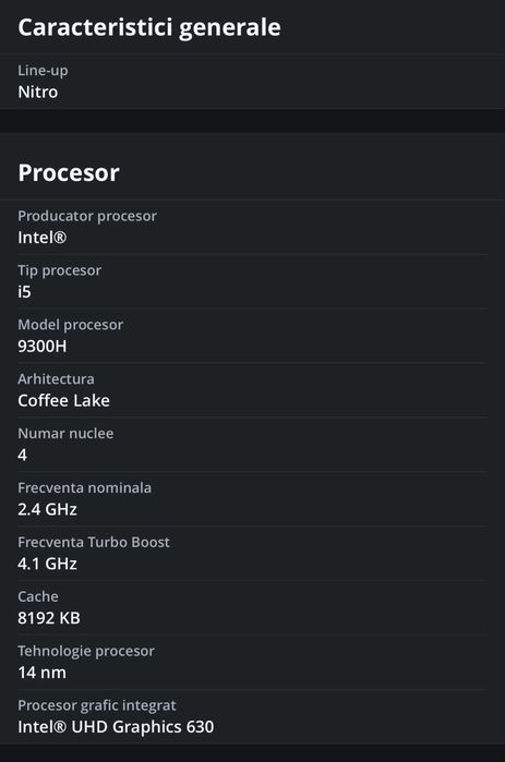 Vand laptop Acer Nitro 5