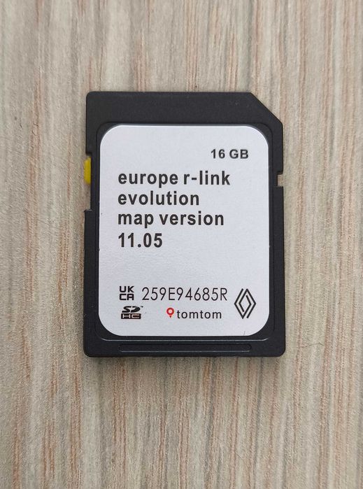 Оригинална SD навигационна карта Европа за Renault R-Link 1 / R-Link Evolution