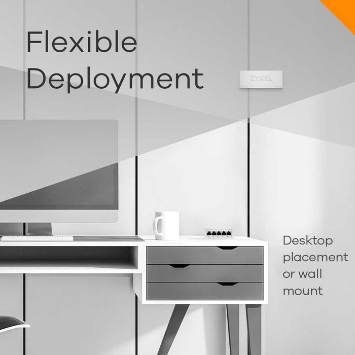 5-портов Гигабитов суич Zyxel GS-105B v5 - Метален корпус с QoS