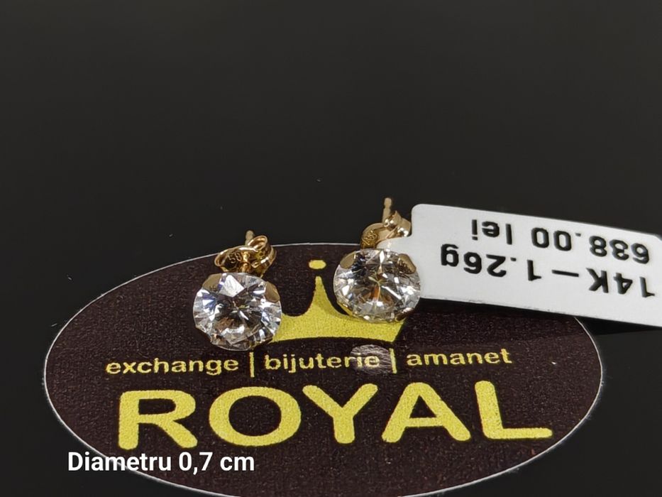 Bijuteria Royal: Cercei aur 14k/1.26 gr
