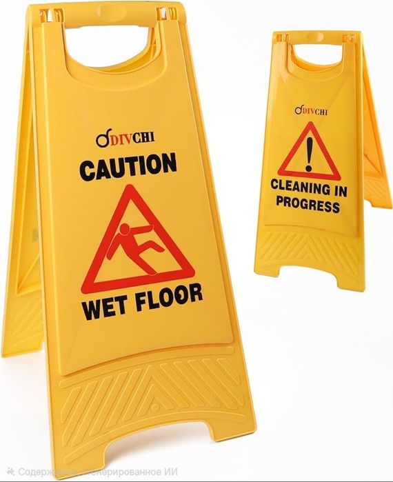 Знак мокрый пол WET FLOOR CAUTION