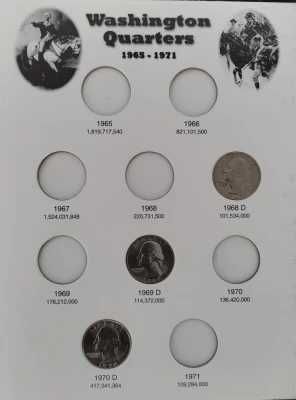 25 centi (quarter) USA - SUA 1968 D - 1998 D