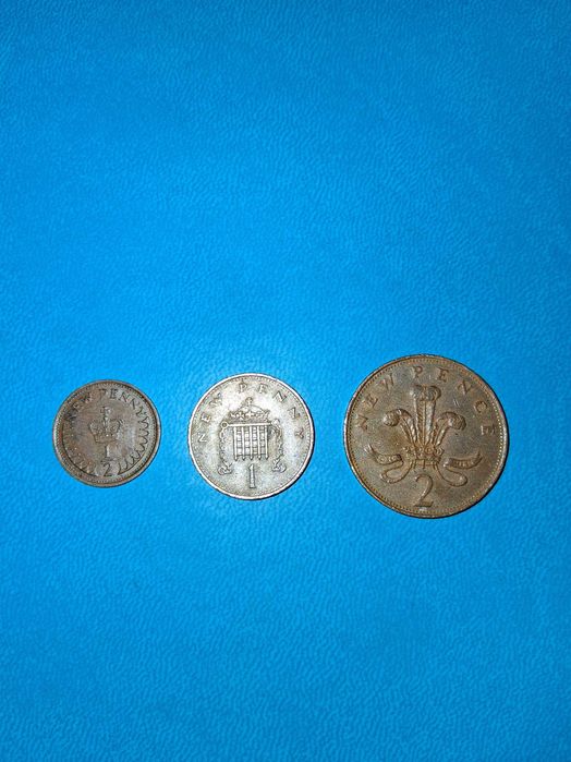 сет 1971 1/2 New Penny/Half /,1 Penny,2 new Pence