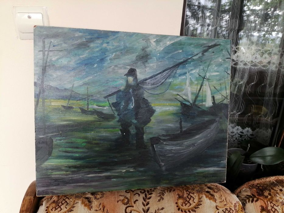 Tablou Myron Oliver - Pescarul pe inserat