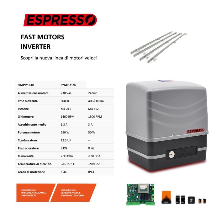 Автоматика за плъзгащи врати VDS ESPRESSO 600кг