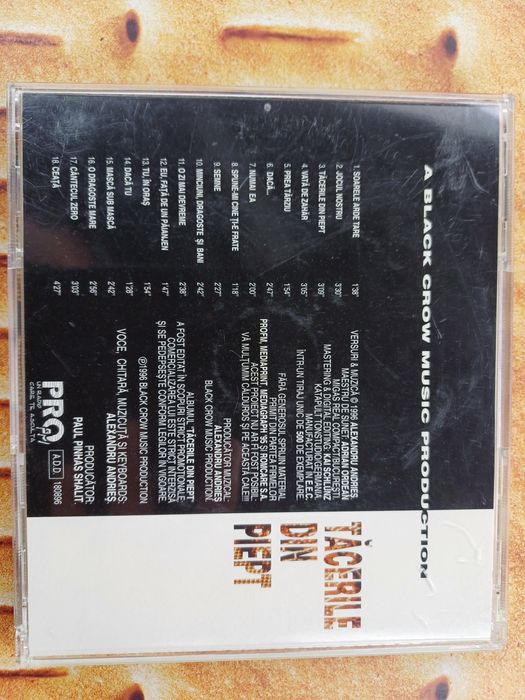 Cd original Alexandru Andries  - Tăcerile din piept  , impecabil