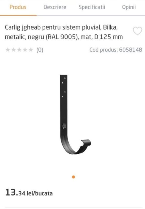 Cârlige Jgheab, Bilka