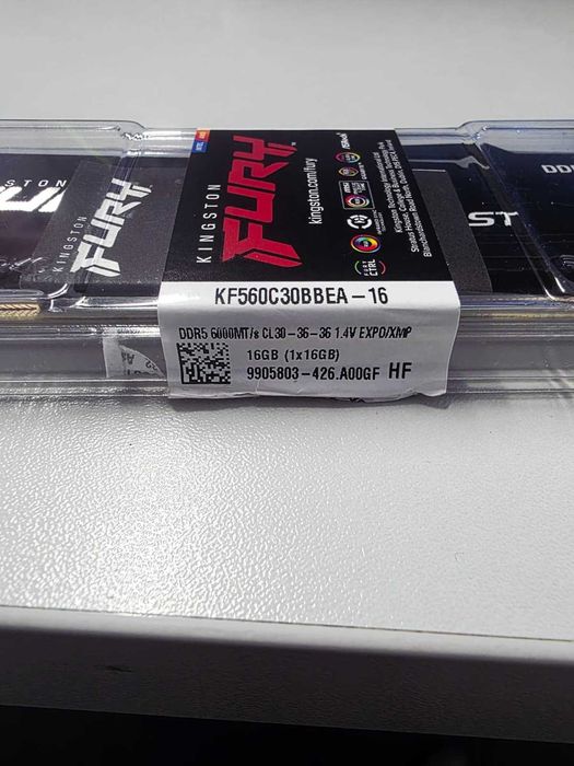 Memorie RAM Kingston Fury Beast DDR5 16GB, 6000MHz, CL30, model KF560C30BBEA-16