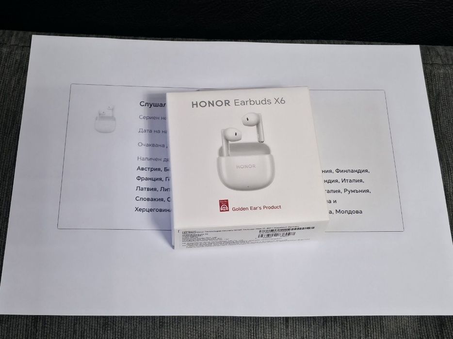 КАТО НОВИ Honor Earbuds X6 Гаранция до 2026г. White | Bluetooth