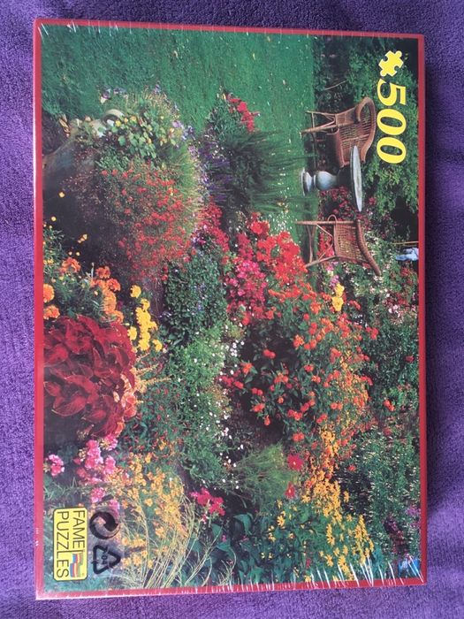 2бр нови  пъзели Portofino Италия 1000 части Градина с цветя 500