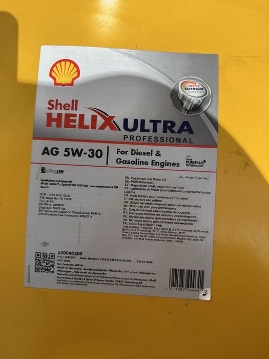 Mator moyi Shell Helix Ultra 5w30