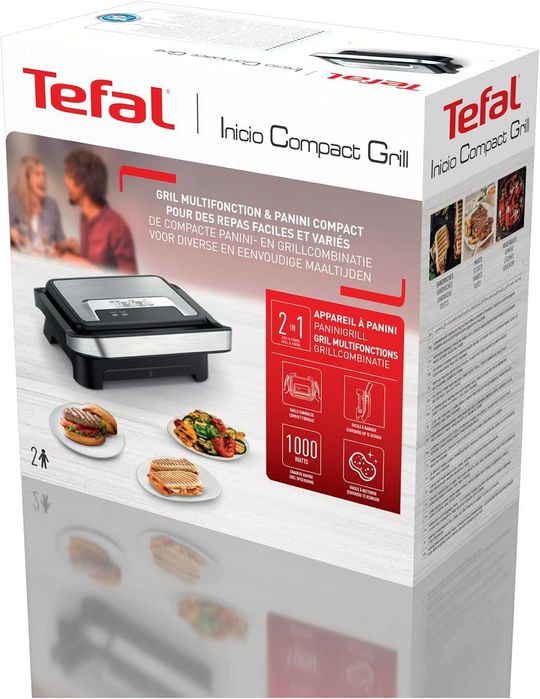 Грил Tefal Inicio Compact 2 in 1, 1000W