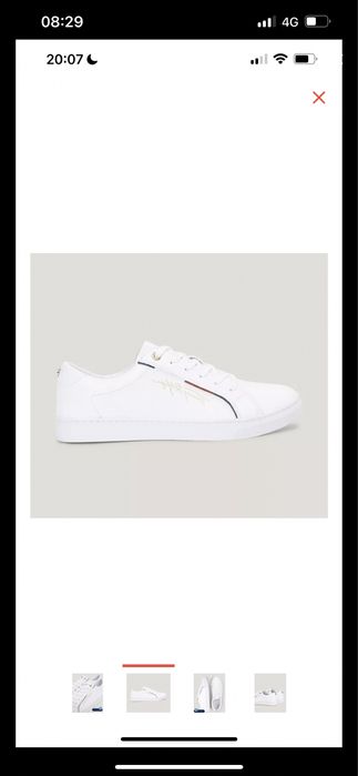 кожаные кеды белые Tommy Hilfiger