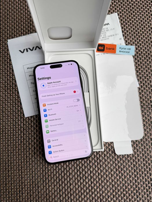 НОВ! 24М Гар. iPhone 16 Pro MAX Лизинг от 76лв/м Black Titanium 256GB