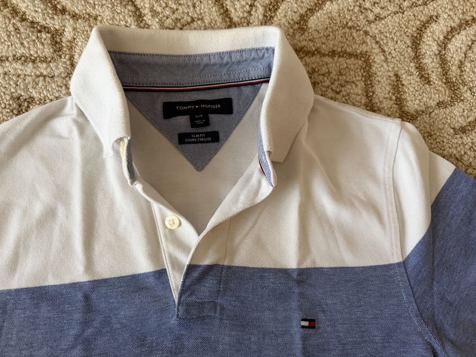 Мъжка блуза с къс ръкав с яка Tommy Hilfiger
