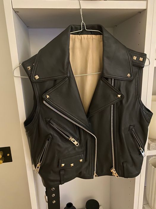 EVIS style, Кожен елек Evis, високо качество агнешка гладка кожа