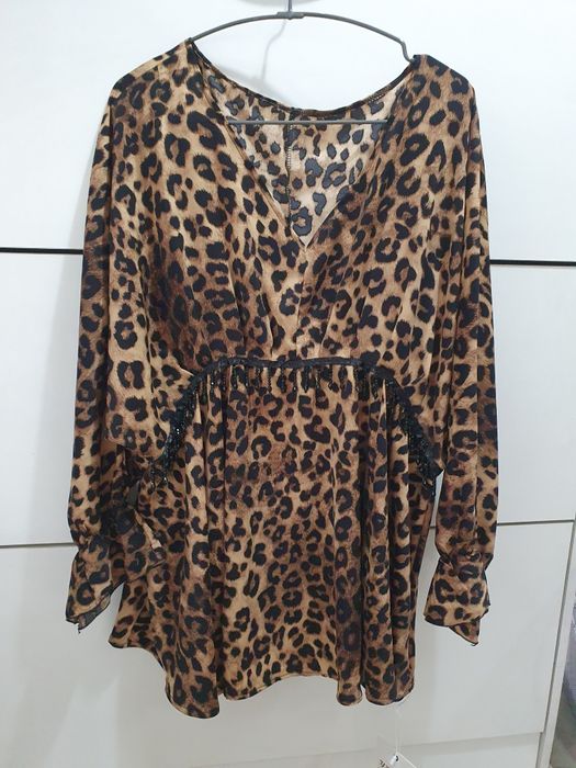 Платье туника леопард