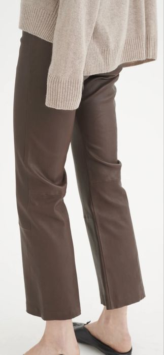 Pantaloni InWear piele naturala ( fina/strech) maro ciocolata Xs