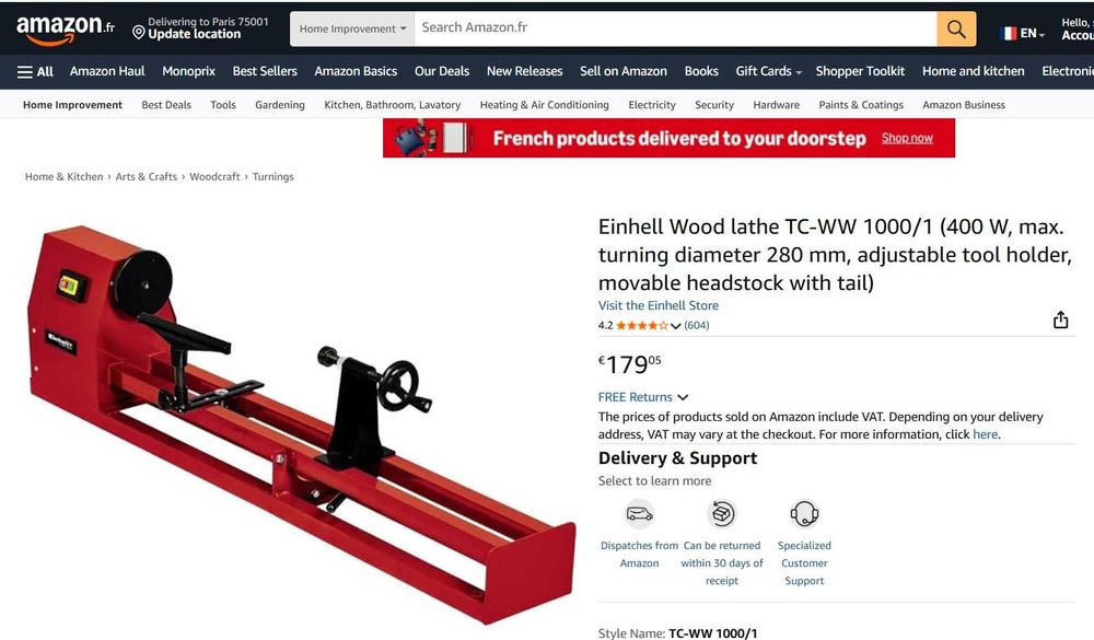 Strung pentru lemn Einhell TC-WW 1000/1