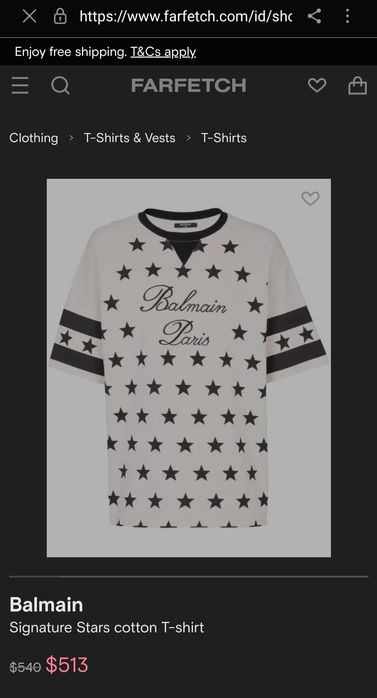 Oferta Tricou Balmain Signature Stars M-L