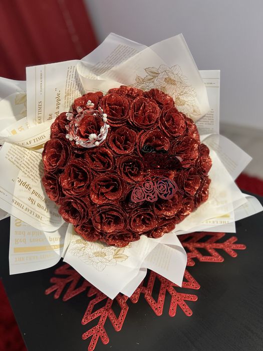 Buchet de tranfadiri din sclipici premium