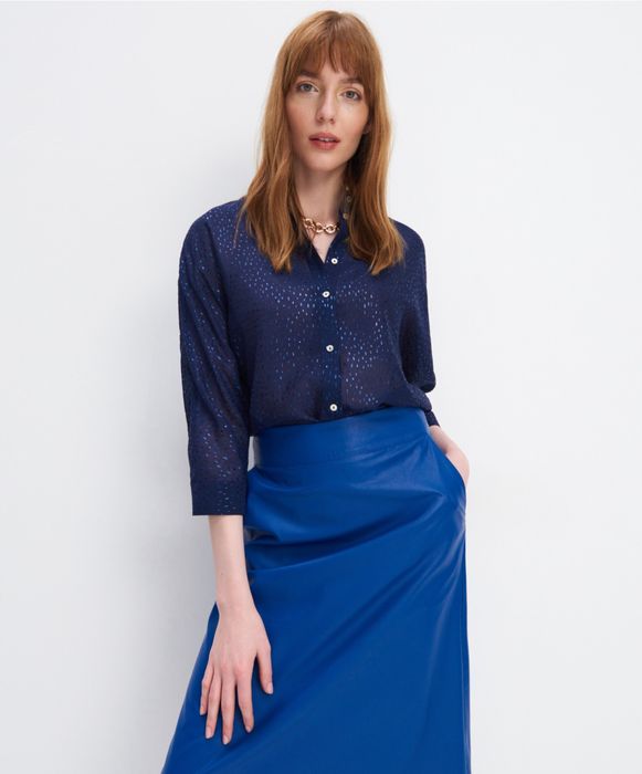 Camasa bleumarin material stralucitor