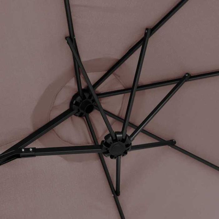 Outsunny Чадър Градински чадър Накланяща се ръчна манивела